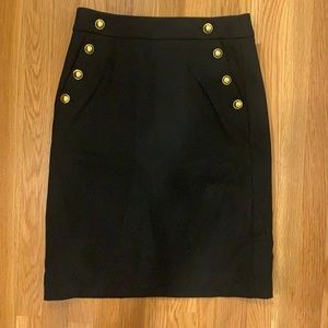 Loft Black Pencil Skirt